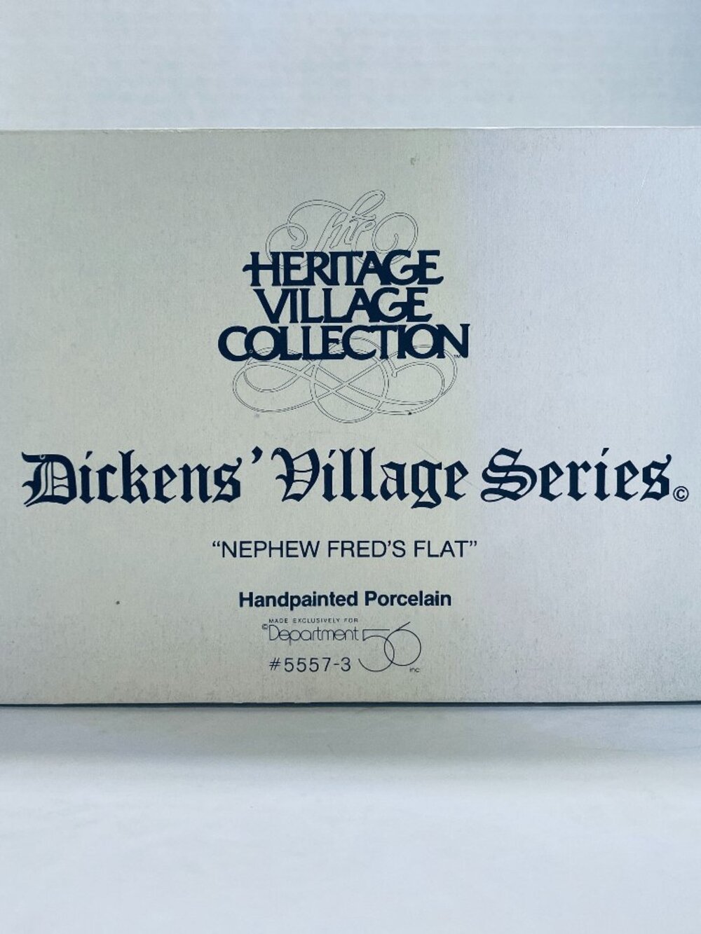 VNTG Dept 56 Dickens' Village Series Nephew Fred's Flat #55573 Retired, Complete
